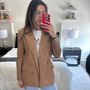 Blank NYC Tan Double-Breasted Jacket